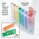 North American Health and Wellness Weekly Pop-Up Pill Organizer with 7 Removable Daily Cases for Medications