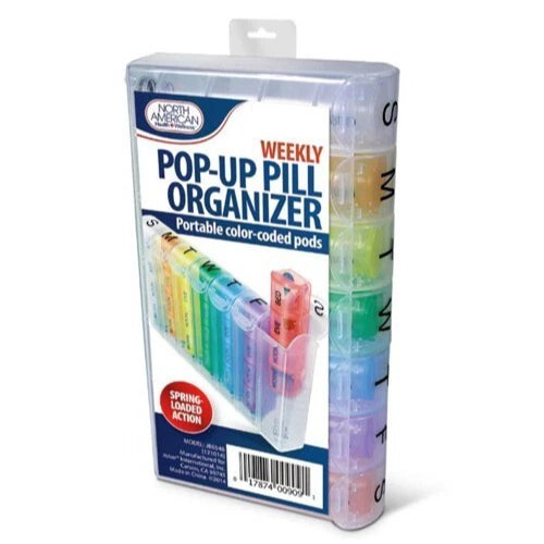 North American Health & Wellness Pop-Up Weekly Pill Organizer