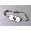Apothecary durable medical alert bracelet with deep engraving and polished finish. Moovkart