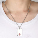 Apothecary Stainless Steel Diabetic Medical Identification Necklace