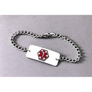 Apothecary Blank Medical Identification Bracelet stainless steel with and high polish finish. Moovkart