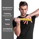 Thera-Band FlexBar Exercise Bar, Yellow 12 Inch, 6 lb Resistance for Grip and Elbow Therapy