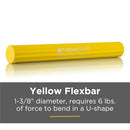 Thera-Band FlexBar Exercise Bar, Yellow 12 Inch, 6 lb Resistance for Grip and Elbow Therapy
