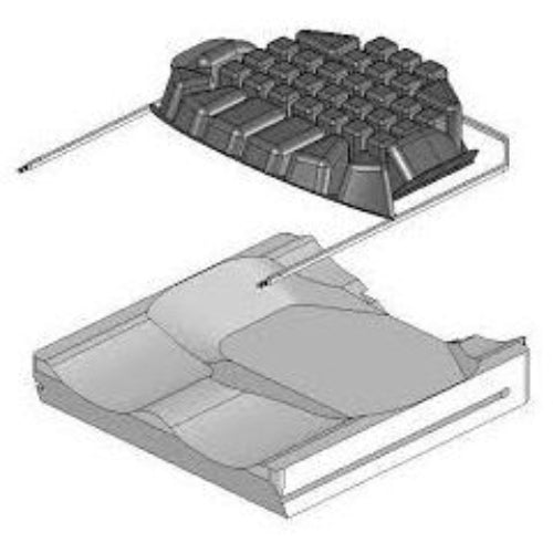Roho Hybrid Elite Wheelchair Cushion with Dual Valve and Jay Base for Stability and Skin Protection