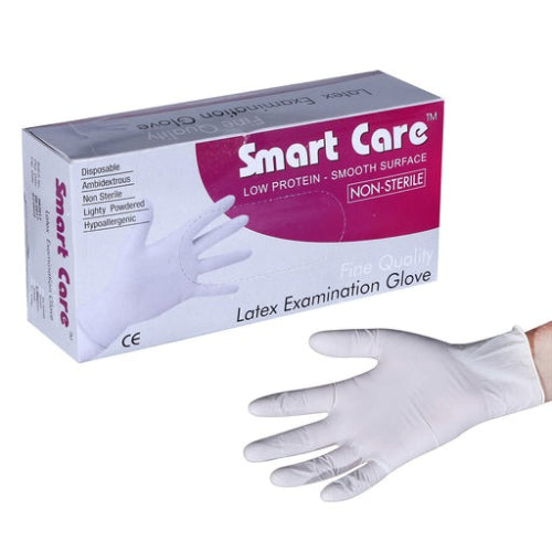 Latex Exam Gloves- Lightly Powdered- Medium Box of 100