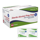 Dynarex Alcohol Prep Pads, Medium, Sterile, Box of 100 for Injection and Venipuncture