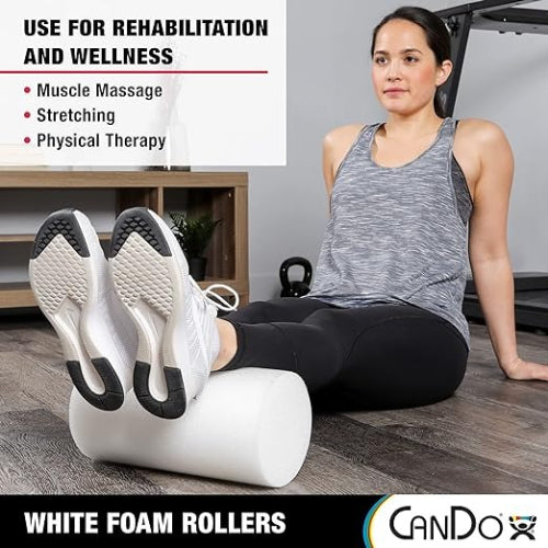 CanDo Foam Balance/Exercise Roller, Round Shape for Stability and Rehabilitation