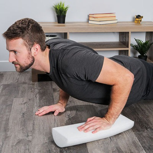 CanDo Foam Balance Exercise Roller Half-Round, White