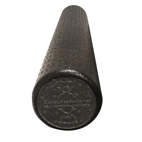 CanDo Black Composite High-Density Extra Firm Foam Roller, Round, ideal for exercise and therapy, durable and versatile, Moovkart.