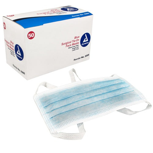 Dynarex Surgical Tie-On Face Mask, Box of 50