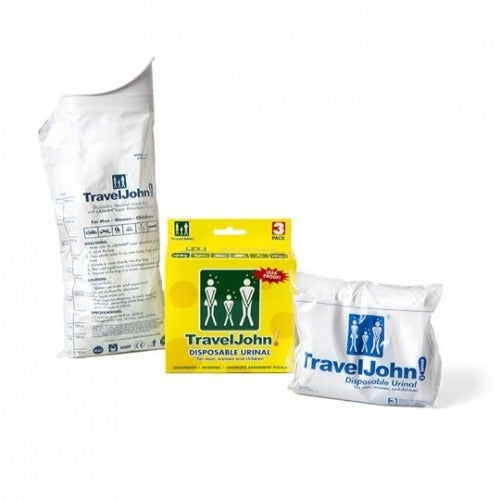 Travel John Disp Urinary Pouch, Box of 3