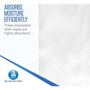 Dynarex Dry Washcloths with Airlaid Cellulose for Patient Care and General Clean Ups, Pack of 50