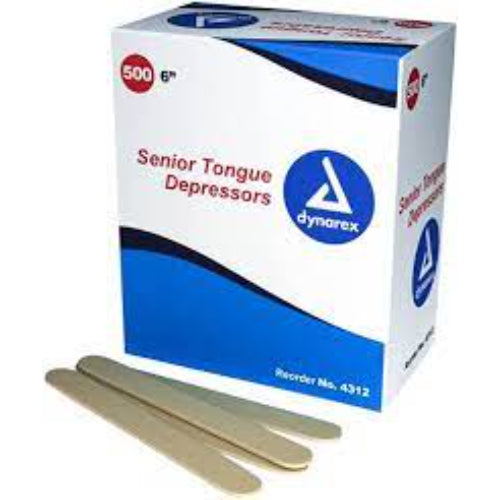 McKesson Tongue Depressors, Regular, 6 Inches Non Sterile, Box of 500