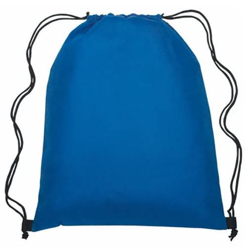 Blue Drawstring Drawstring Bag, Royal Blue - Moovkart.com