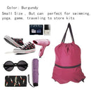 Aiditex Drawstring Backpack with Adjustable Straps and Large Imprint Area, Burgundy