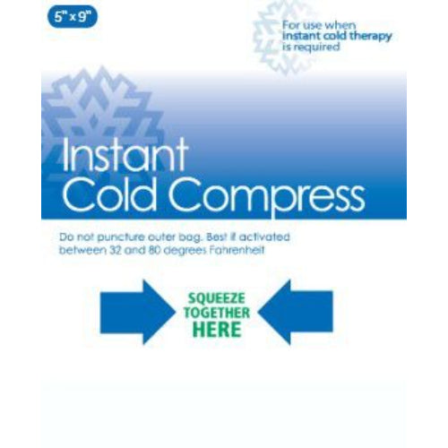 Generic Instant Cold Compress 5x9 inches, single-use pack for quick pain relief, Moovkart
