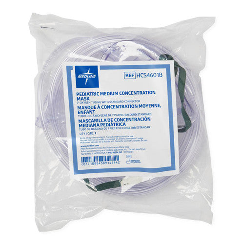 Medline Oxygen Mask, Pediatric, Medium Concentration