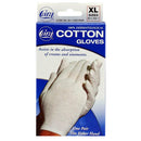 Cara Cotton Gloves, White, X-Large – Hypo-allergenic cotton gloves for skin care and fabric protection, Moovkart