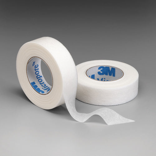 3M Littmann Micropore Paper Surgical Tape, White, 1-inch x 10 Yards, with breathable, hypoallergenic medical adhesion. Moovkart
