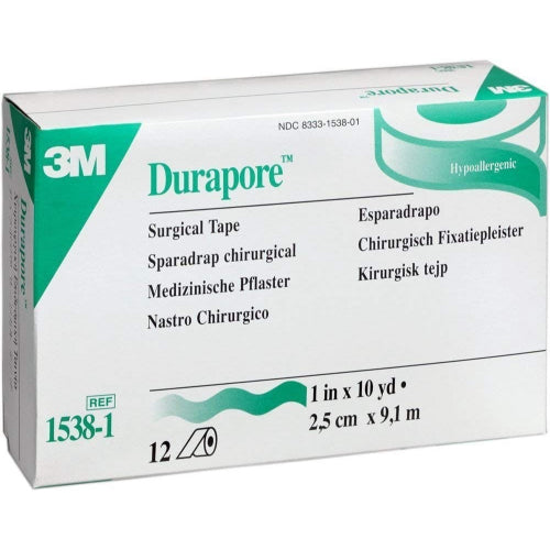 3M Durapore Silk Tape 1 X 10 Yards, Box of 12