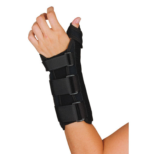 Tynor Right Wrist/Thumb Splint, X-Large, provides wrist and thumb immobilization for effective recovery, offering comfort and stability. Moovkart.
