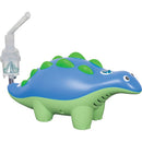 Roscoe Medical Pediatric Dinosaur Nebulizer Kit shown with TruNeb, mask, and carry bag, Moovkart