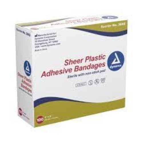 Adhesive Bandages Sterile 2 x 4-1/2 Sheer Box of 50