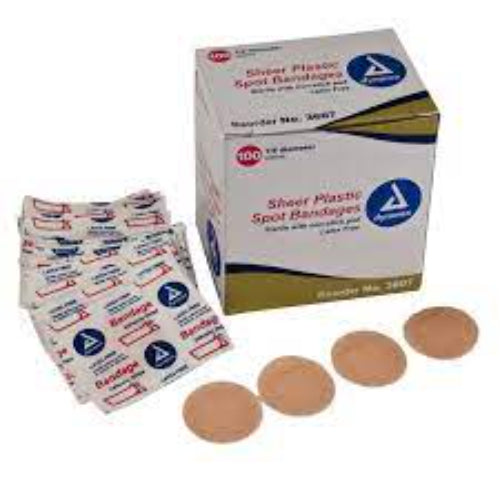 Adhesive Bandages Sterile Spots 7/8 Diameter Box of 100