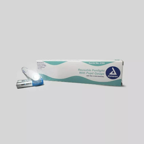 Dynarex Penlight Reusable LED with Pupil Gauge and Batteries