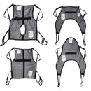Hoyer Nylon Mesh Patient Sling with Head Support, Gray