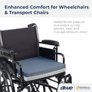Drive Medical Wheelchair Cushion, Black, 18 (L) x 16 (W) x 3 (H) Inches, high-quality foam cushion for comfort and support