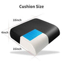 Alex Orthopedic Wheelchair Cushion 18 x 16 x 4 Inches Black with Removable and Washable Cover