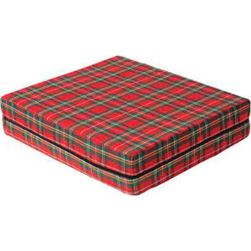 DMI Wheelchair Cushion, Red Plaid, 18 X 16 X 4 Inches