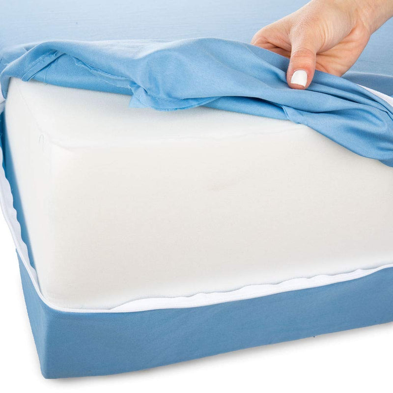 DMI Foam Bed Wedge Pillow for Acid Reflux with Removable Polycotton Cover, Blue