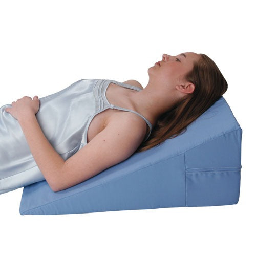 DMI Foam Bed Wedge Pillow for acid reflux relief, featuring a removable polycotton cover, Moovkart