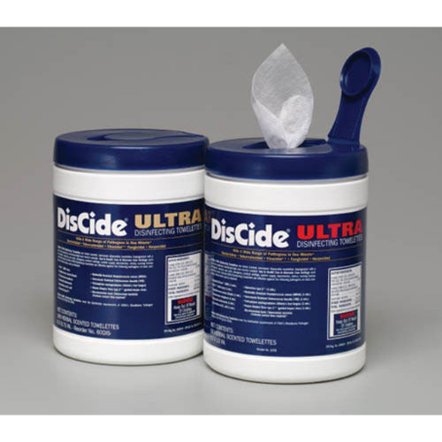 Palmero Health Care DisCide Ultra Disinfecting Towelette, 6 x 6.75 Inches, 160 Towelettes per Can