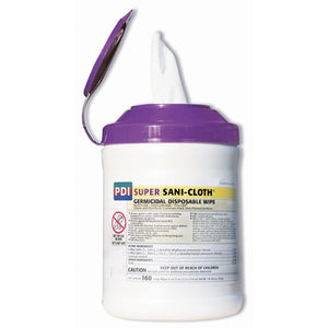 PDI Sanicloth Super Wipes, 6 x 6.75 Inches, Tub of 160