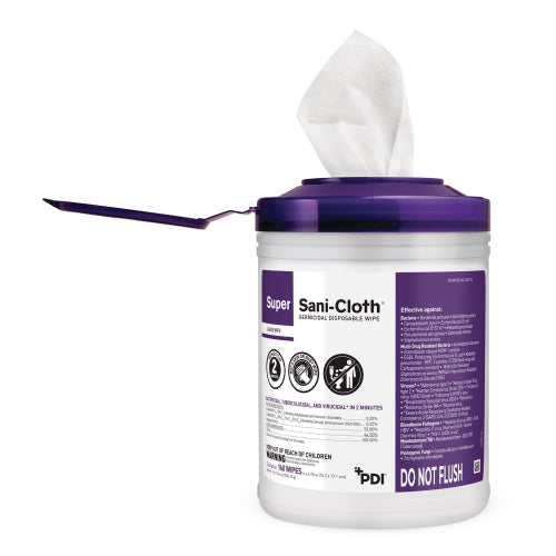 PDI Sanicloth Super Wipes, 6 x 6.75 Inches, Tub of 160