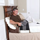 Stander Bedside Econorail with Cushion Handle and Organizer for Lightweight Portable Support