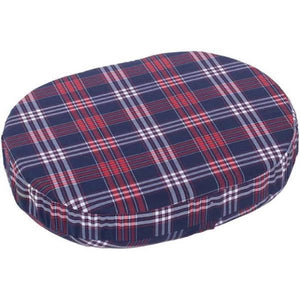 Alex Orthopedic Donut Cushion, Convoluted Foam for Tailbone Pressure Relief, 16 Inches, Red Plaid Hover