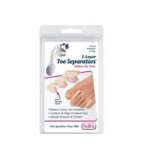 PediFix Toe Separator, Small, Soft Cushioning for Toe Relief, Box of 12