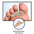 Toe Crest with leather cover and adjustable loop for claw toe relief, Moovkart