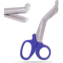 DDP Utility Scissors with Contoured Blue Handle and Serrated Blade for Tough Cuts, 7.5 Inch