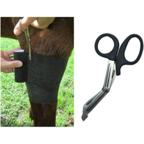 DDP Utility Scissors with Black Handle and Stainless Steel Blades for Heavy Duty Use, 5.5 Inch