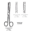 Precise surgical cuts with SurgiDental 4.5-inch scissors. Sharp/blunt blade design for accurate tissue dissection and surgical procedures, Moovkart.