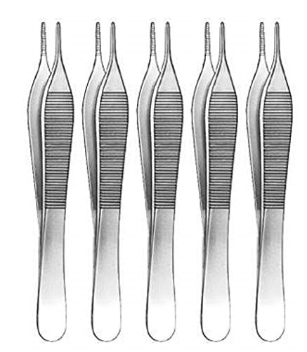 SurgiDental Adson Serrated Forceps, 4 3/4 Inches – Stainless steel medical tool for precision handling, Moovkart