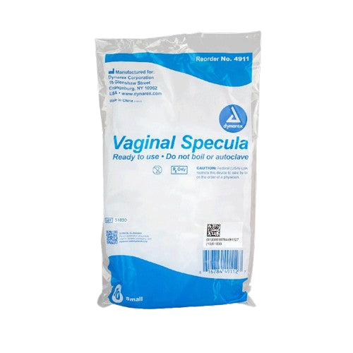 Disposable Dynarex Speculum – 10-Pack, Clear plastic design for visibility and hygiene. Moovkart.