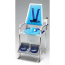 SecureSeat positioning commode with adjustable footrest