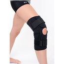 Black Neoprene Advanced Orthopaedics Knee Brace for Ligament Pain and Injury Recovery, Moovkart