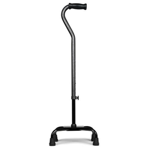 Graham Field Lumex Bariatric Quad Cane, Silver Vein, with 500 lb Capacity, Adjustable Height Mobility Aid. Moovkart
